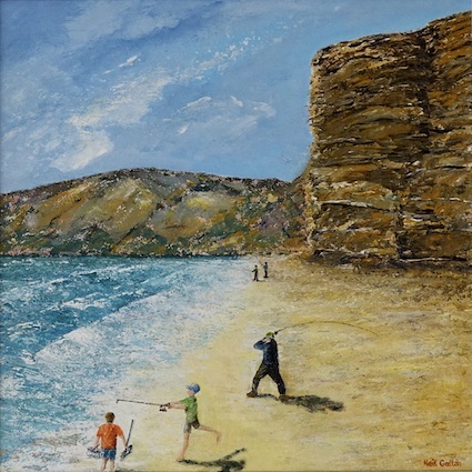 Fishing at Burton Bradstock